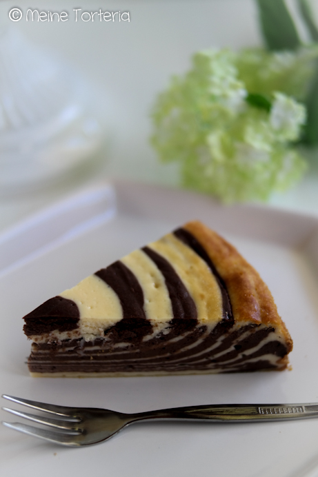 Leckerer Zebra-Käsekuchen ohne Boden - Meine Torteria