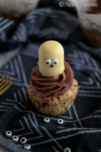 Halloween-Bananen-Cupcakes mit Schokocreme