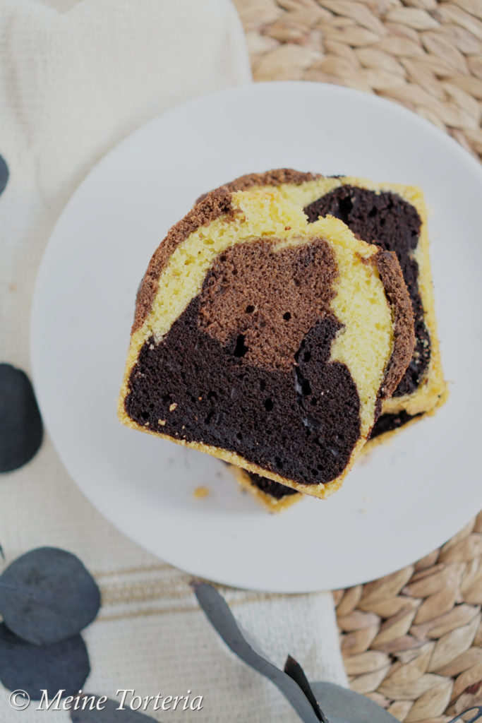 Marmorkuchen dreifarbig für #neuekuchenklassiker im Januar - Meine Torteria